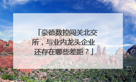 豪德数控闯关北交所，与业内龙头企业还存在哪些差距？