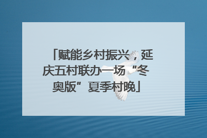 赋能乡村振兴，延庆五村联办一场“冬奥版”夏季村晚