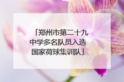 郑州市第二十九中学多名队员入选国家荷球集训队