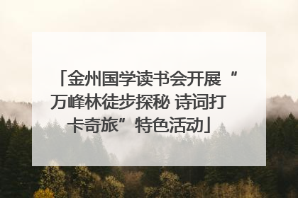 金州国学读书会开展“万峰林徒步探秘 诗词打卡奇旅”特色活动