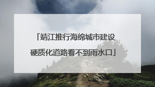 靖江推行海绵城市建设 硬质化道路看不到雨水口