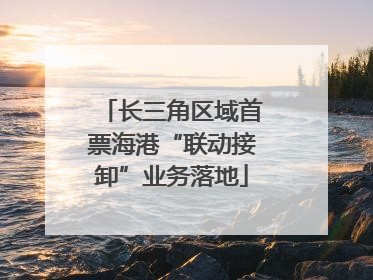 长三角区域首票海港“联动接卸”业务落地