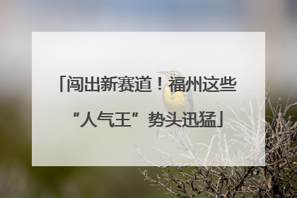 闯出新赛道！福州这些“人气王”势头迅猛
