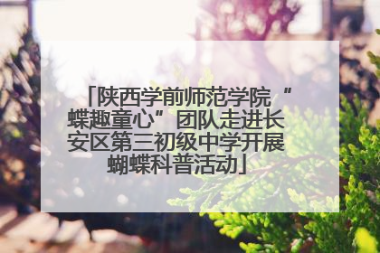陕西学前师范学院“蝶趣童心”团队走进长安区第三初级中学开展蝴蝶科普活动