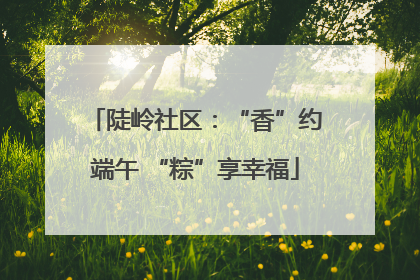 陡岭社区：“香”约端午 “粽”享幸福
