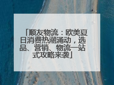 顺友物流：欧美夏日消费热潮涌动，选品、营销、物流一站式攻略来袭