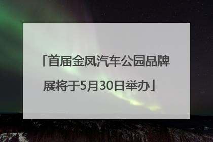 首届金凤汽车公园品牌展将于5月30日举办