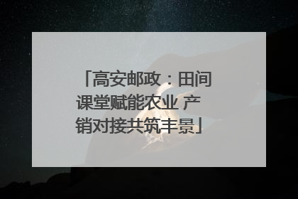 高安邮政：田间课堂赋能农业 产销对接共筑丰景
