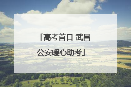 高考首日 武昌公安暖心助考