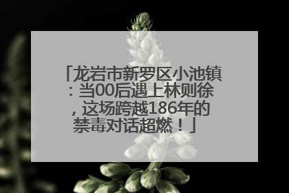 龙岩市新罗区小池镇：当00后遇上林则徐，这场跨越186年的禁毒对话超燃！