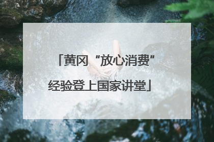 黄冈“放心消费”经验登上国家讲堂