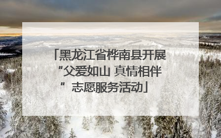 黑龙江省桦南县开展“父爱如山 真情相伴”志愿服务活动