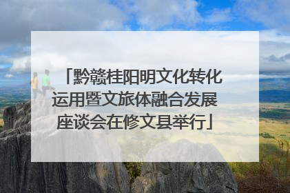 黔赣桂阳明文化转化运用暨文旅体融合发展座谈会在修文县举行