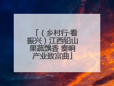（乡村行·看振兴）江西铅山果蔬飘香 奏响产业致富曲