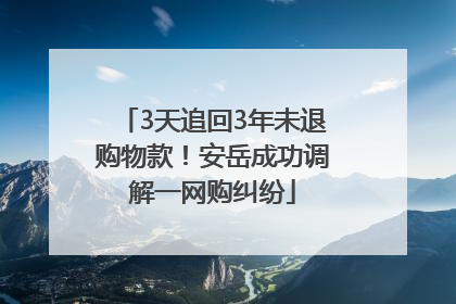 3天追回3年未退购物款！安岳成功调解一网购纠纷