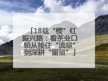18载“樱”红振兴路：看茶业口镇从接住“流量”到深耕“留量”