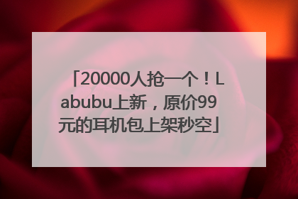 20000人抢一个！Labubu上新，原价99元的耳机包上架秒空