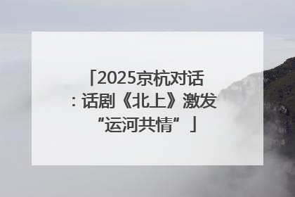 2025京杭对话：话剧《北上》激发“运河共情”