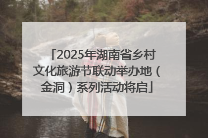 2025年湖南省乡村文化旅游节联动举办地（金洞）系列活动将启