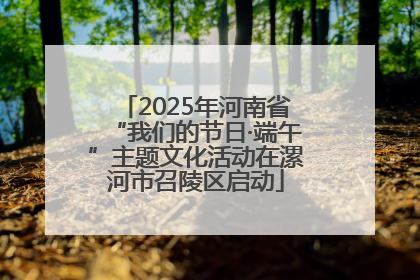 2025年河南省“我们的节日·端午”主题文化活动在漯河市召陵区启动