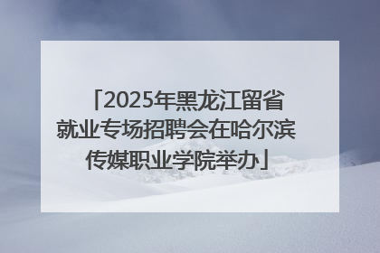 2025年黑龙江留省就业专场招聘会在哈尔滨传媒职业学院举办
