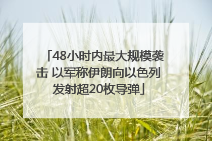 48小时内最大规模袭击 以军称伊朗向以色列发射超20枚导弹