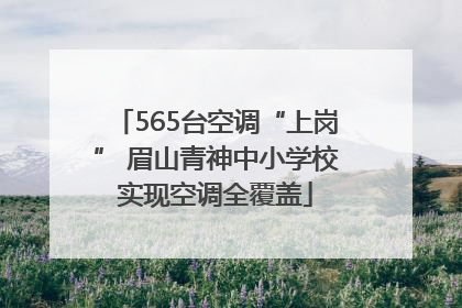 565台空调“上岗” 眉山青神中小学校实现空调全覆盖