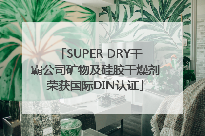 SUPER DRY干霸公司矿物及硅胶干燥剂荣获国际DIN认证