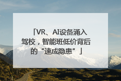 VR、AI设备涌入驾校，智能班低价背后的“速成隐患”